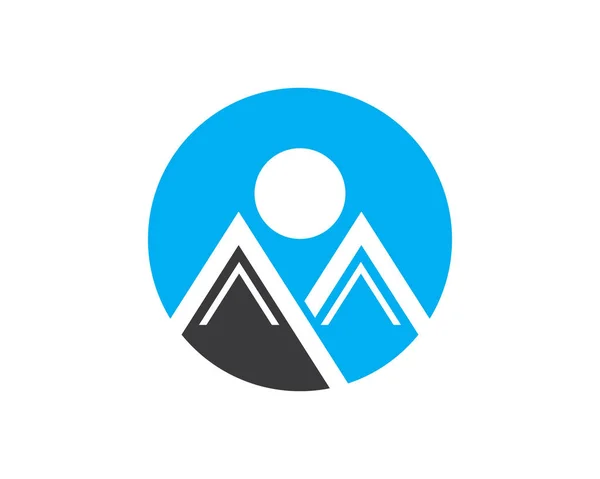 Natuur Berg Icon Logo Bedrijfssjabloon Vector — Stockvector