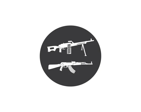 Illustrazione Dell Icona Del Vettore Simbolo Dell Esercito Della Pistola — Vettoriale Stock