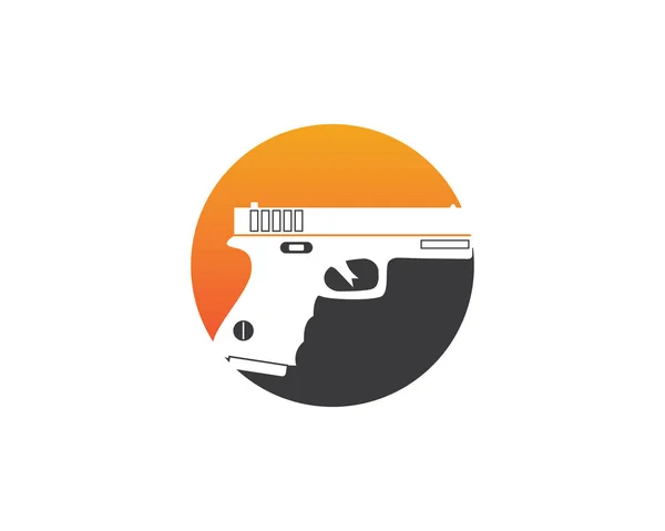Illustrazione Dell Icona Del Vettore Simbolo Dell Esercito Della Pistola — Vettoriale Stock