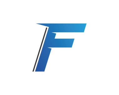 F logosu ve sembolleri şablon vektör simgeler