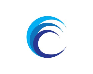 Dalgalar plaj logosu ve semboller simge uygulaması