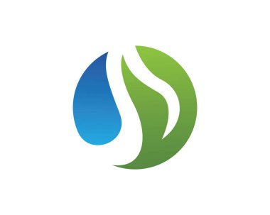 Yeşil yaprak doğa ekoloji simgesi ve sembol vektör illüstrasyon