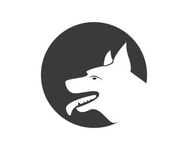 Köpek simgesi ve sembol vektör pet shop veteriner için