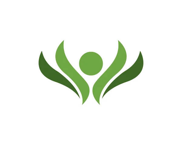 Ekologia Ikona Ilustracja Liść Natura Symbol Wektor Zielony — Wektor stockowy
