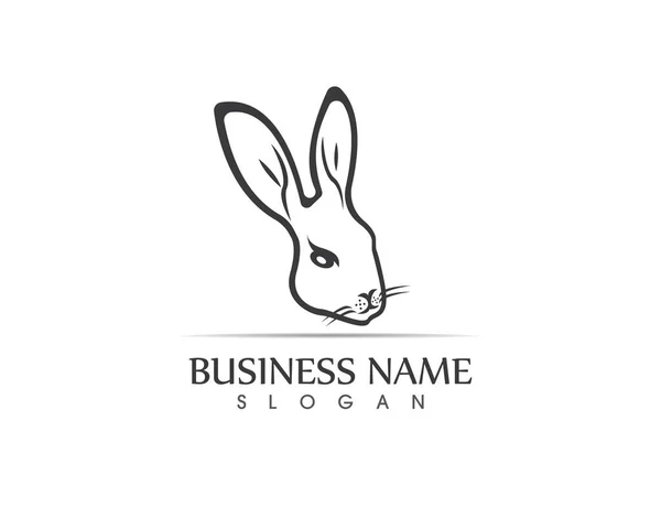 Rabbit Logo Symbols Animal Template Vector Icon Design — Stock Vector