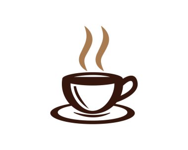 Kahve fincanı Logo Şablon vektör tasarımı