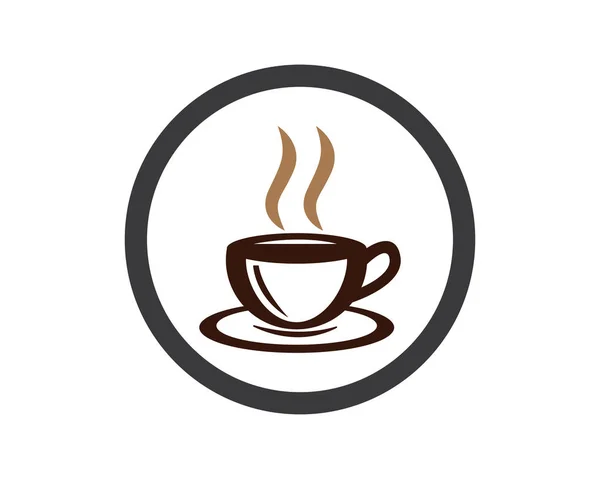 Tasse Café Logo Modèle Vectoriel Icône Design — Image vectorielle