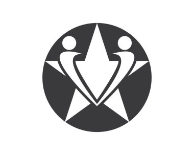 Topluluk, ağ ve sosyal simge tasarım şablonu.