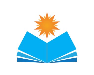 Kitap okuma logosu ve semboller şablon uygulamaları
