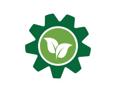 Yeşil yaprak doğa ekoloji simgesi ve sembol vektör illüstrasyon