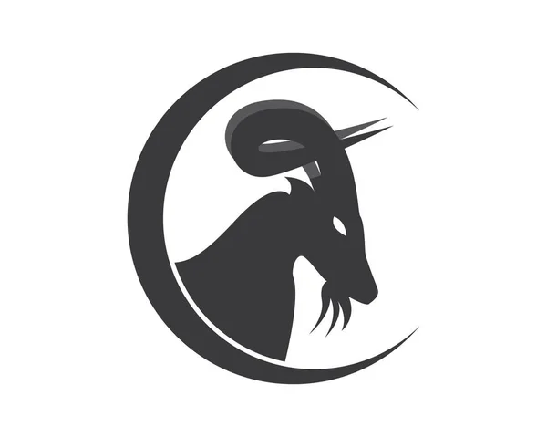 Ikona Głowy Kozy Ilustracja Wektora Symbolu — Wektor stockowy