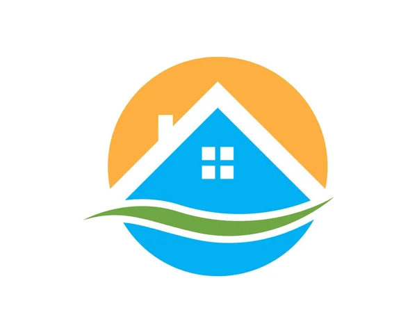 Immobilier Immobilier Construction Logo Design Pour Entreprise Signe Entreprise Logo — Image vectorielle