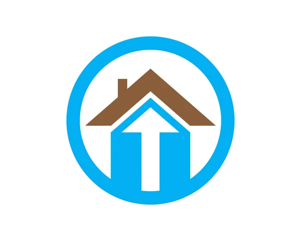 房地产 房地产和建筑标志设计用于商业机构标志 矢量标志 — 图库矢量图片