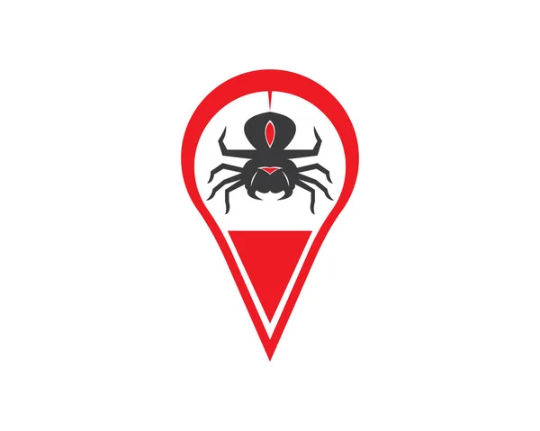 Örümcek Simgesi Sembol Vektör Illüstrasyonu — Stok Vektör