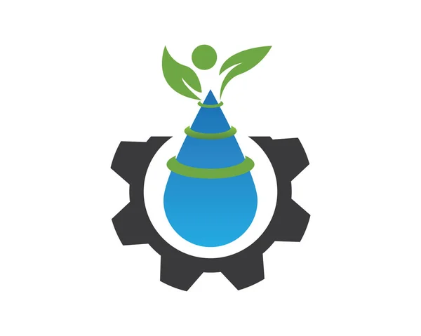 Ilustración Plantilla Logotipo Gota Agua Vector — Vector de stock