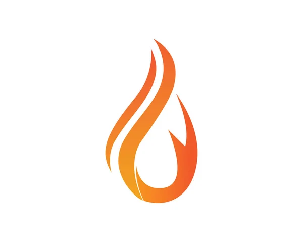 Tűz Láng Ikon Vektor Sablon Illusztráció Web App — Stock Vector