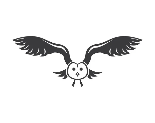 Baykuş simgesi logo tasarımı vektör çizimi