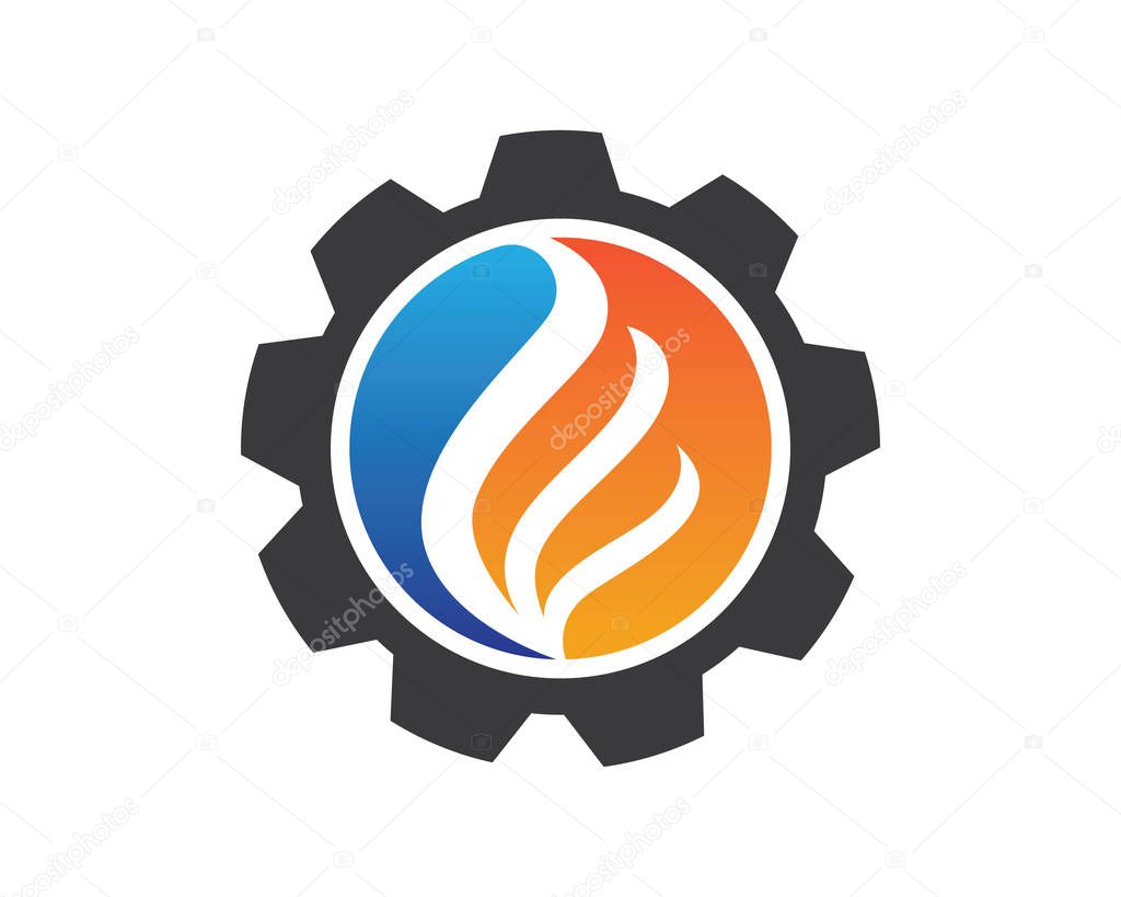 Fire flame icon vector template illustration for web app