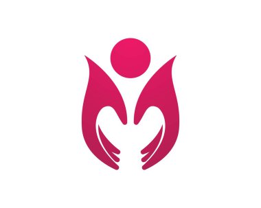 İnsanlara logo vektör şablonu ver