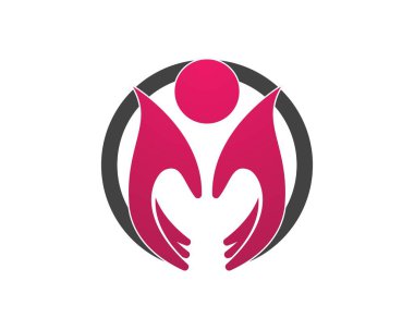İnsanlara logo vektör şablonu ver