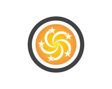 Yıldız simgesi logo vektör şablonu