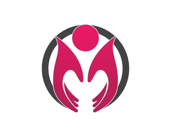 Logo Osoby Ręka Wektor Szablon — Wektor stockowy