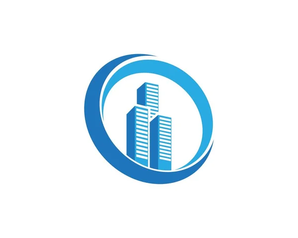 Immobilien Und Gebäude Home Logo Vorlage — Stockvektor