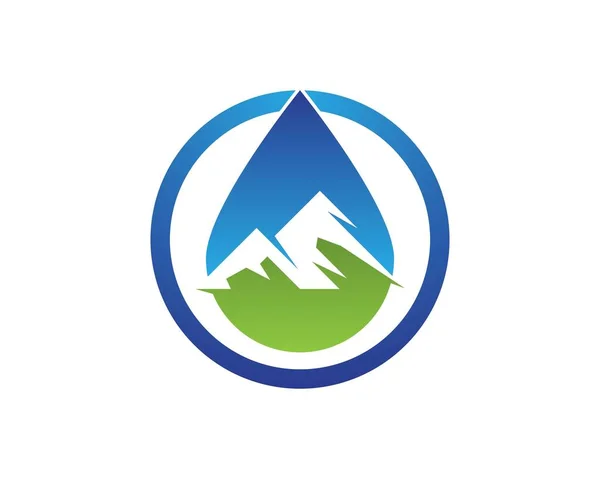 Natura Góra Logo Wektor Szablon — Wektor stockowy