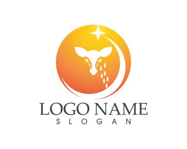 Vektör zürafa silueti, soyut hayvan çizimi