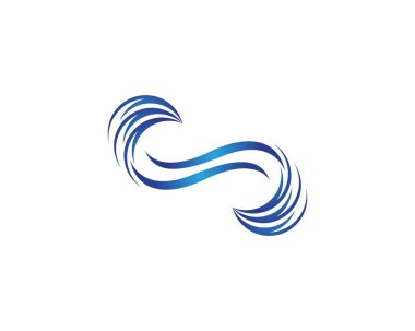 Dalga simgesi logo vektör şablonu