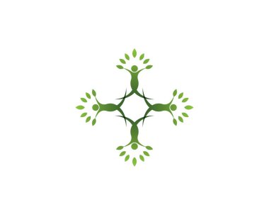 Sağlık görevlileri logo tasarımı çizimleri yapıyor