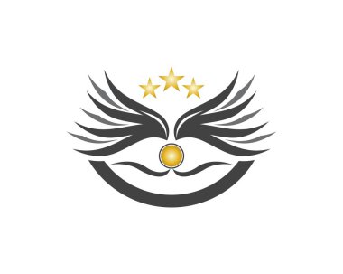 Kuş kanatları simge logo şablonu