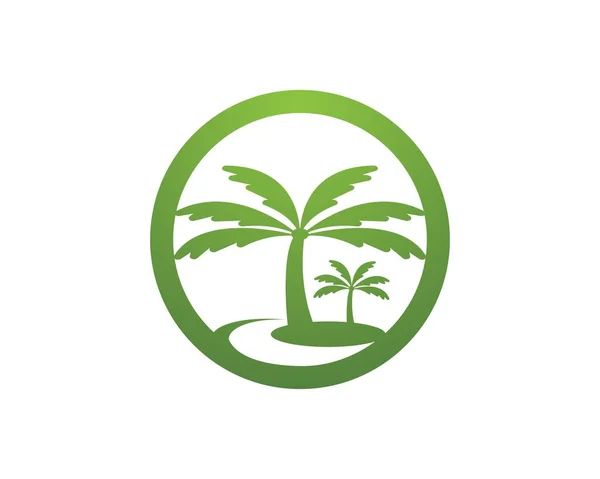 Ilustração Vetor Logotipo Árvore Coco —  Vetores de Stock