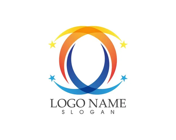 Stars Icône Entreprise Logo Modèle — Image vectorielle