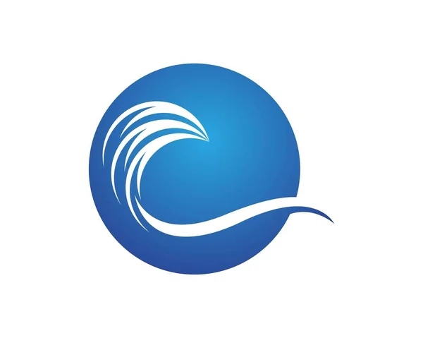 Wasserwellen Symbol Und Symbol Logo — Stockvektor