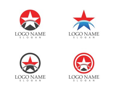 Yıldız simgesi logo vektör şablonu