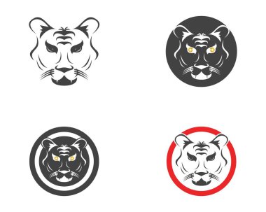 Tiger head icon logo vector illustration