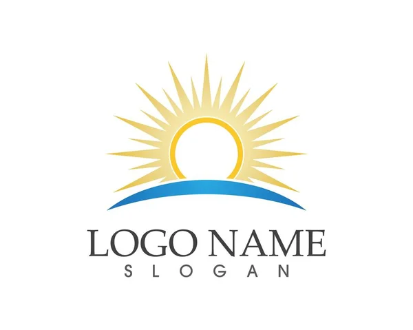 Sun icon logo design template