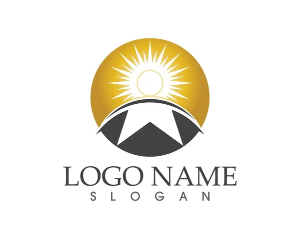 Yıldız Simgesi Logo Vektör Şablonu — Stok Vektör