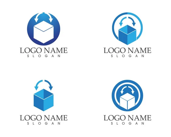 Drop Box Icon Logo Design Concept — Stok Vektör