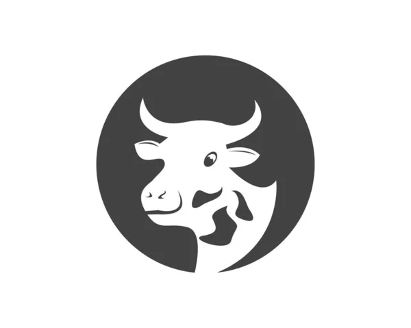 Cow Head Icon Logo Vector Illustration — Wektor stockowy