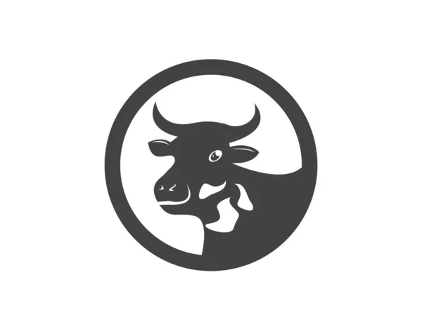 Cow Head Icon Logo Vector Illustration — Wektor stockowy