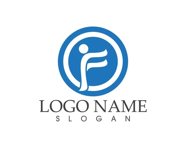 Litera Ludzie Logo Wektor Projektowania — Wektor stockowy