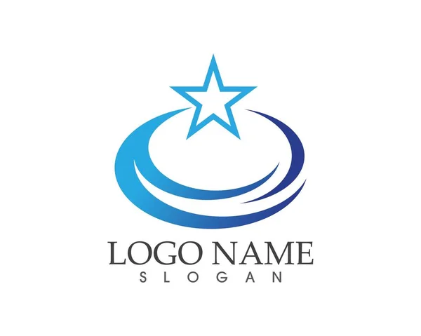 Estrellas Círculo Icono Logo Diseño Vector Ilustración — Archivo Imágenes Vectoriales