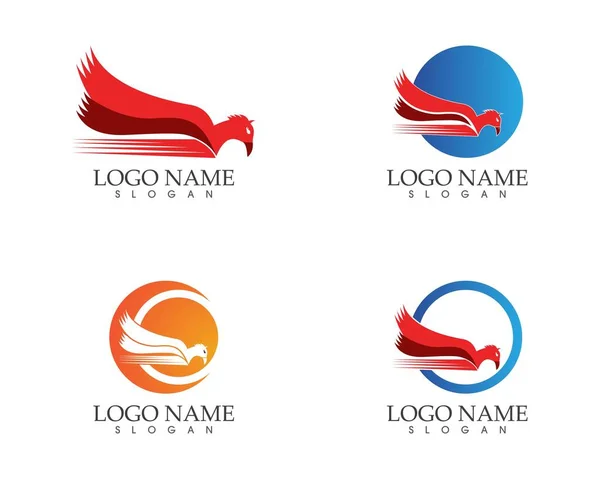 Швидкий Логотип Пташиного Крила Векторні Ілюстрації — стоковий вектор