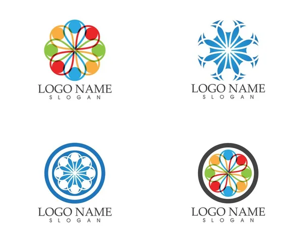 Plantilla Diseño Logotipo Cuidado Comunitario — Archivo Imágenes Vectoriales