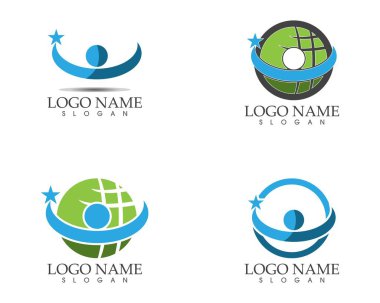 Seyahat simgesi logo tasarım vektörü