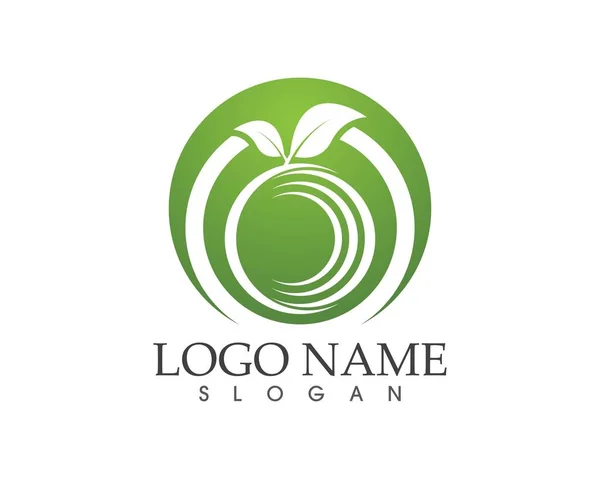 Logo Icono Hoja Naturaleza — Vector de stock