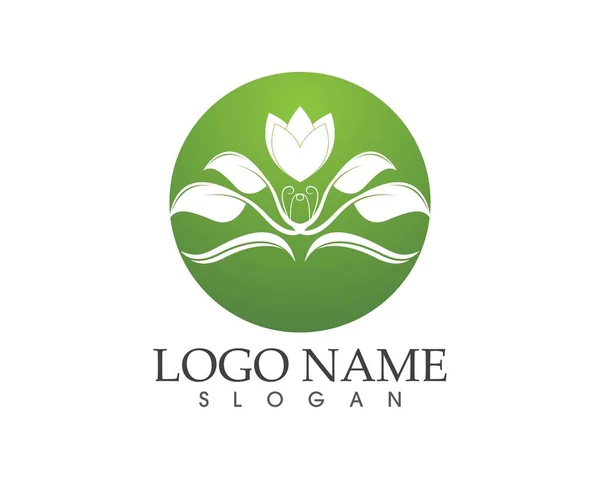 Květina Krása Lázně Logo Design — Stockový vektor
