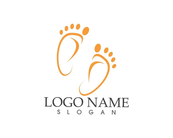 足のアイコンのロゴ — ストックベクタ